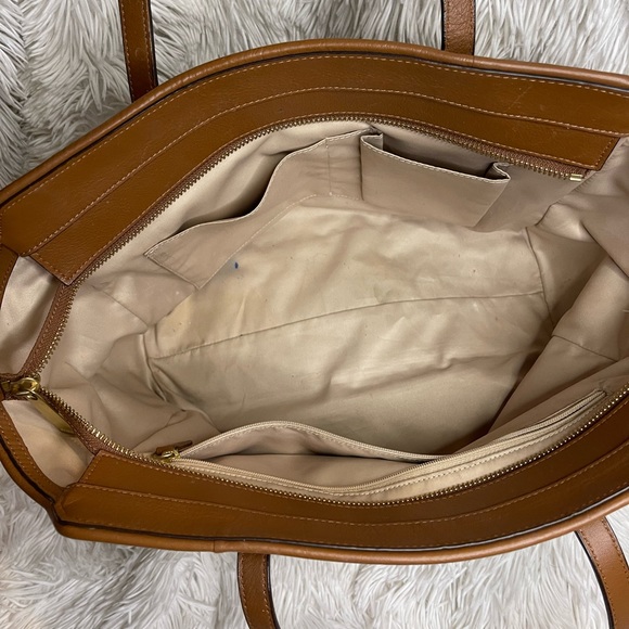 Coach Camel Color Leather Shoulder Bag - Picture 6 of 13